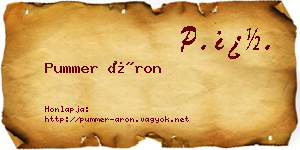Pummer Áron névjegykártya